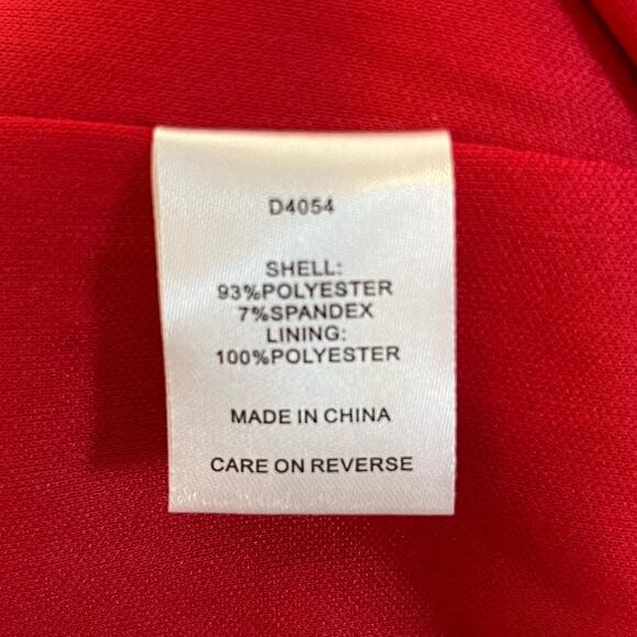 Alexia Admor NWT Orine Red Dress Knee Length Crossover Cap Sleeve Small Shimmer - Picture 12 of 12